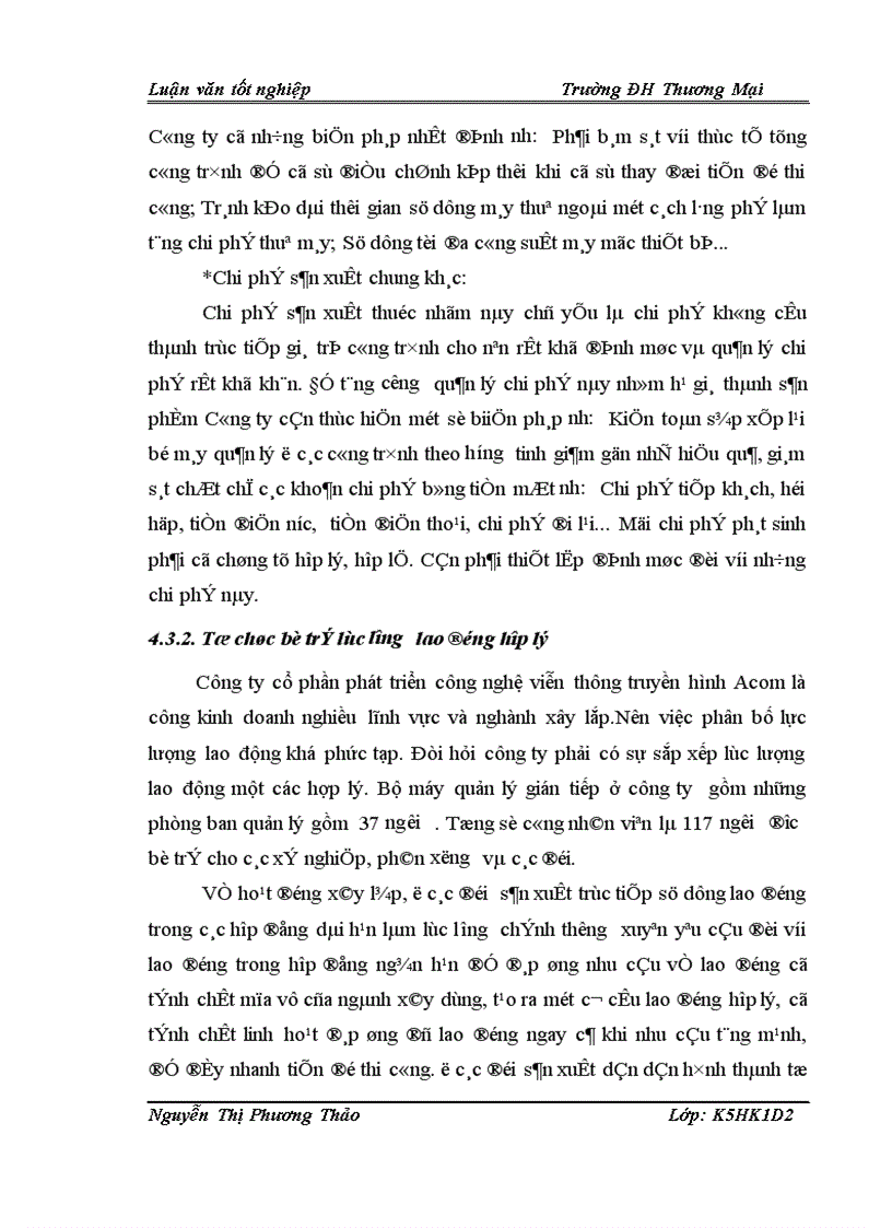image for page Quản lý chi phí xây lắp tại Công ty cổ phần đầu tư và phát triển công nghệ viễn thông truyền hình Acom 1