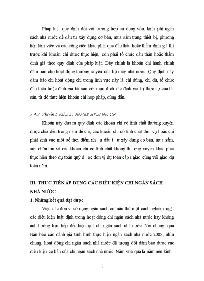 image for page Thực tiễn áp dụng các điều kiện chi ngân sách nhà nước