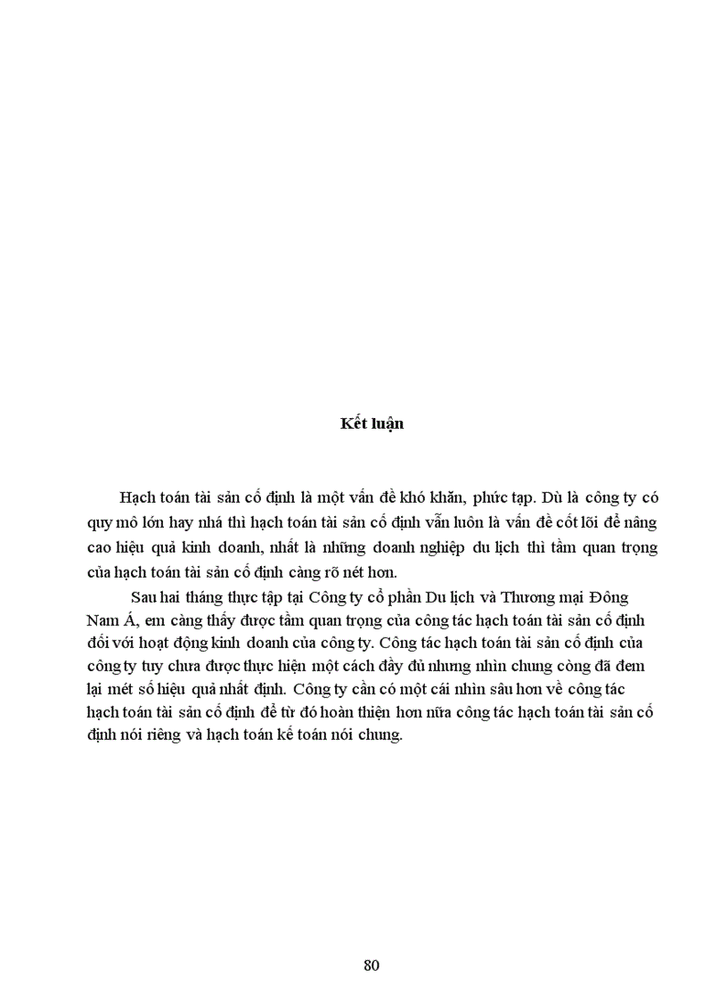 image for page Tổ chức hạch toán tài sản cố định với những vấn đề về quản lý và nâng cao hiệu quả sử dụng tài sản cố định tại Công ty cổ phần Du Lịch và Thương Mại Đông Nam á 1