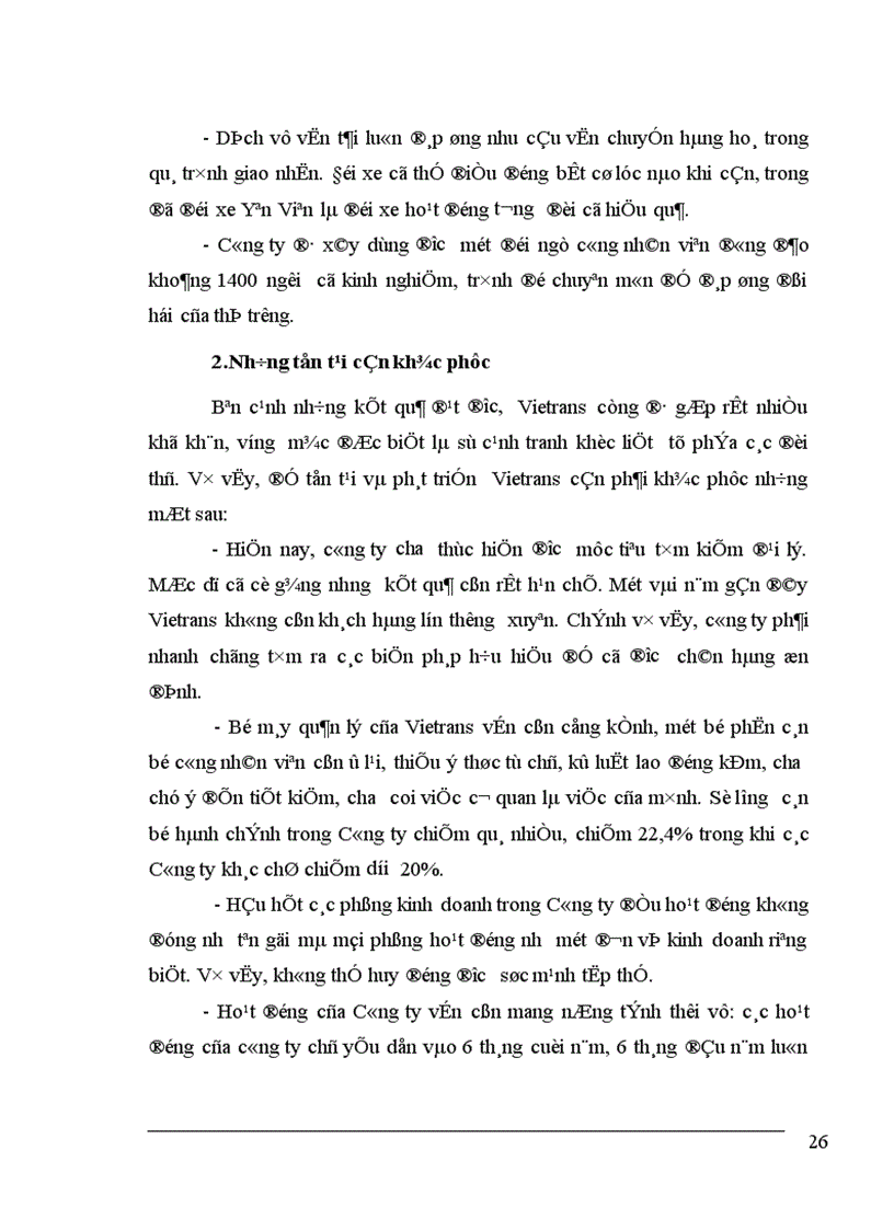 image for page Tình hình hoạt động kinh doanh dịch vụ giao nhận kho vận tại Vietrans