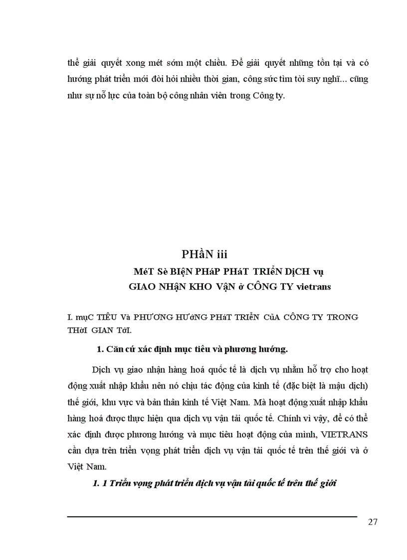 image for page Tình hình hoạt động kinh doanh dịch vụ giao nhận kho vận tại Vietrans