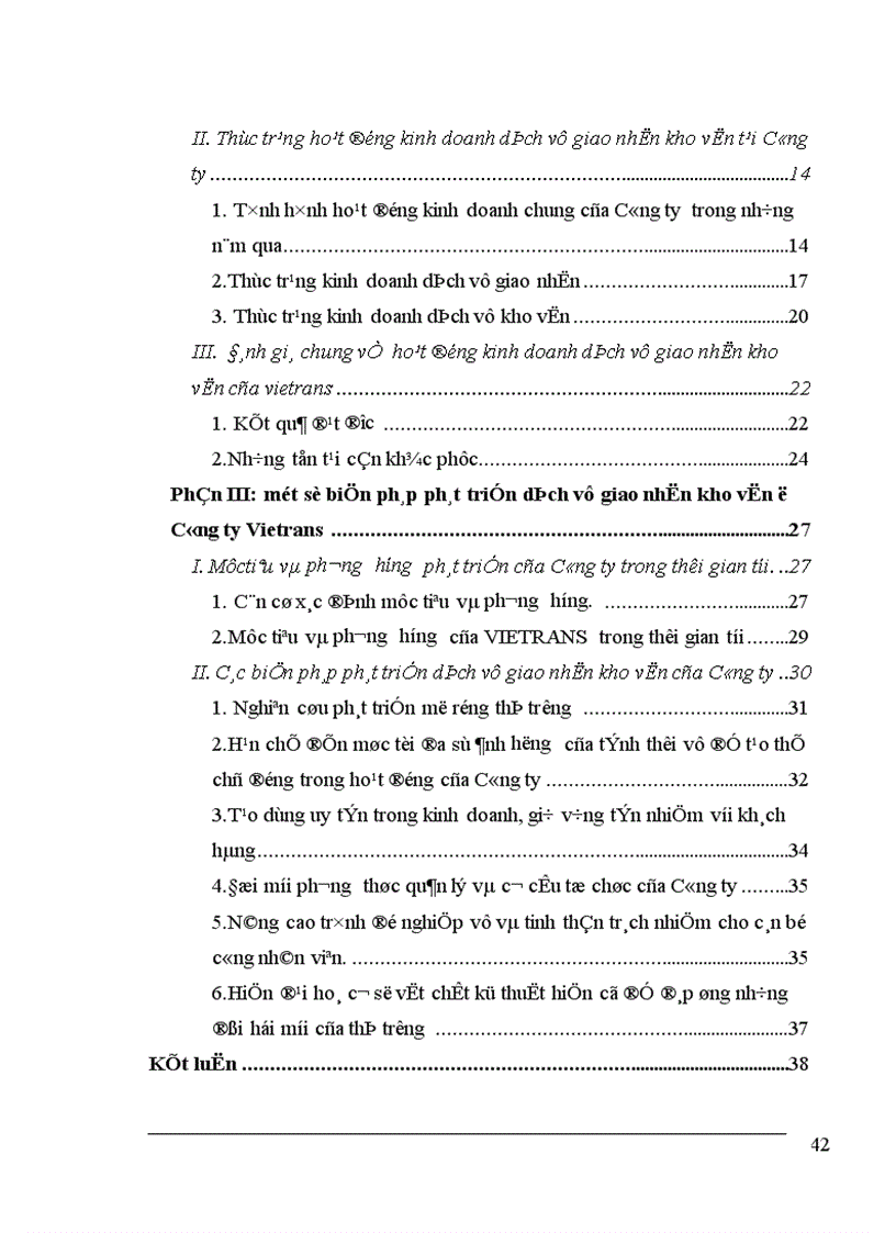 image for page Tình hình hoạt động kinh doanh dịch vụ giao nhận kho vận tại Vietrans