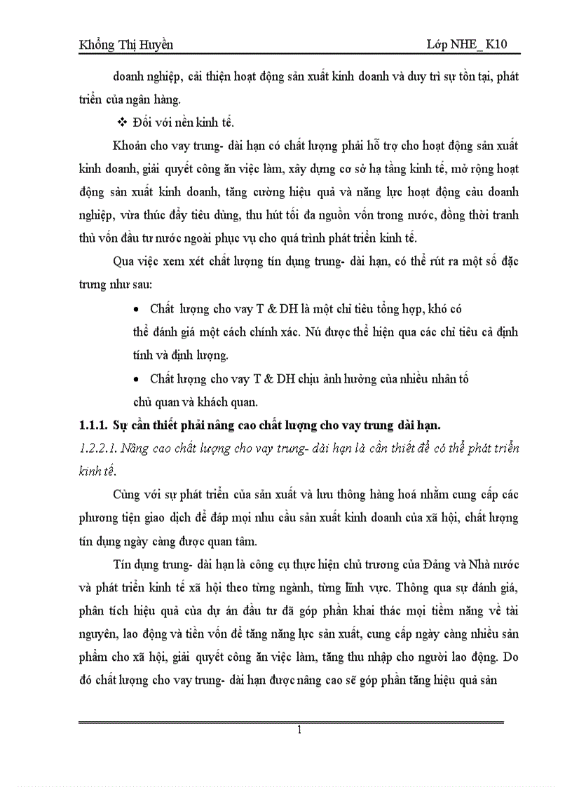 image for page Giải pháp nâng cao chất lượng cho vay trung và dài hạn tại ngân hàng đầu tư và phát triển việt nam chi nhánh hai bà trưng 1