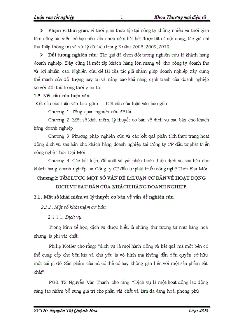 image for page Hoàn thiện dịch vụ sau bán cho khách hàng doanh nghiệp tại Công ty CP đầu tư phát triển công nghệ Thời Đại Mới 1