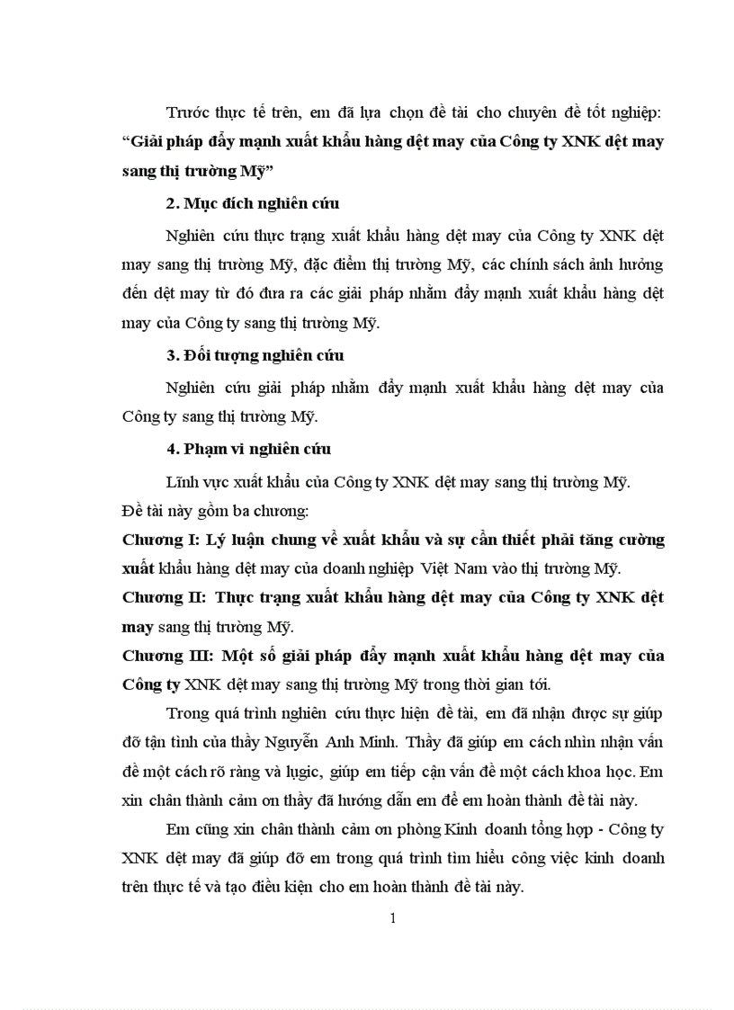 image for page Giải pháp đẩy mạnh xuất khẩu hàng dệt may của Công ty XNK dệt may sang thị trường Mỹ