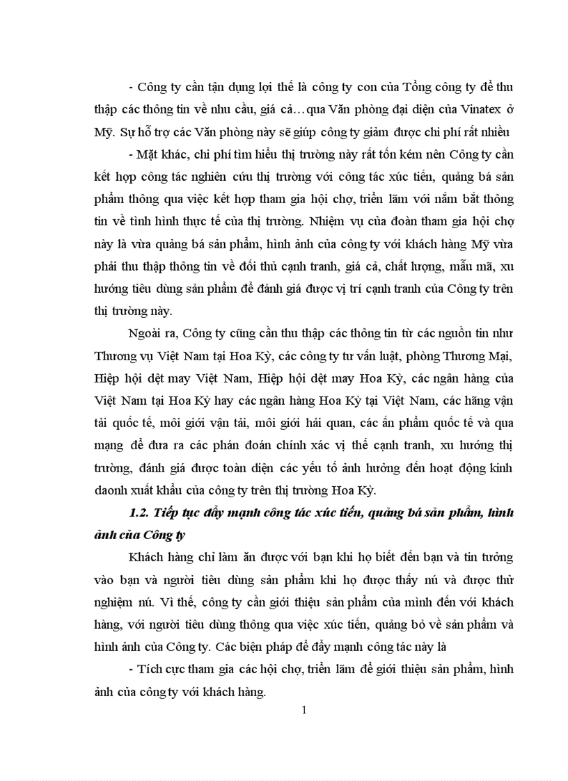 image for page Giải pháp đẩy mạnh xuất khẩu hàng dệt may của Công ty XNK dệt may sang thị trường Mỹ