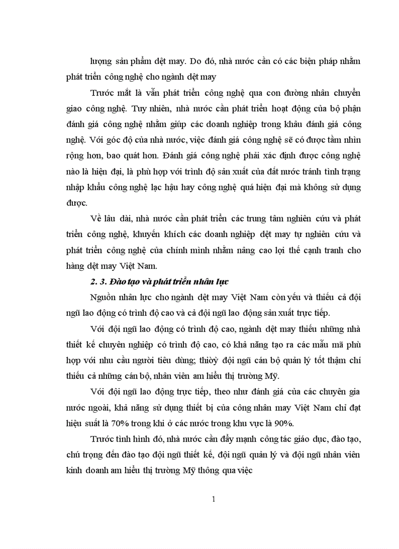 image for page Giải pháp đẩy mạnh xuất khẩu hàng dệt may của Công ty XNK dệt may sang thị trường Mỹ