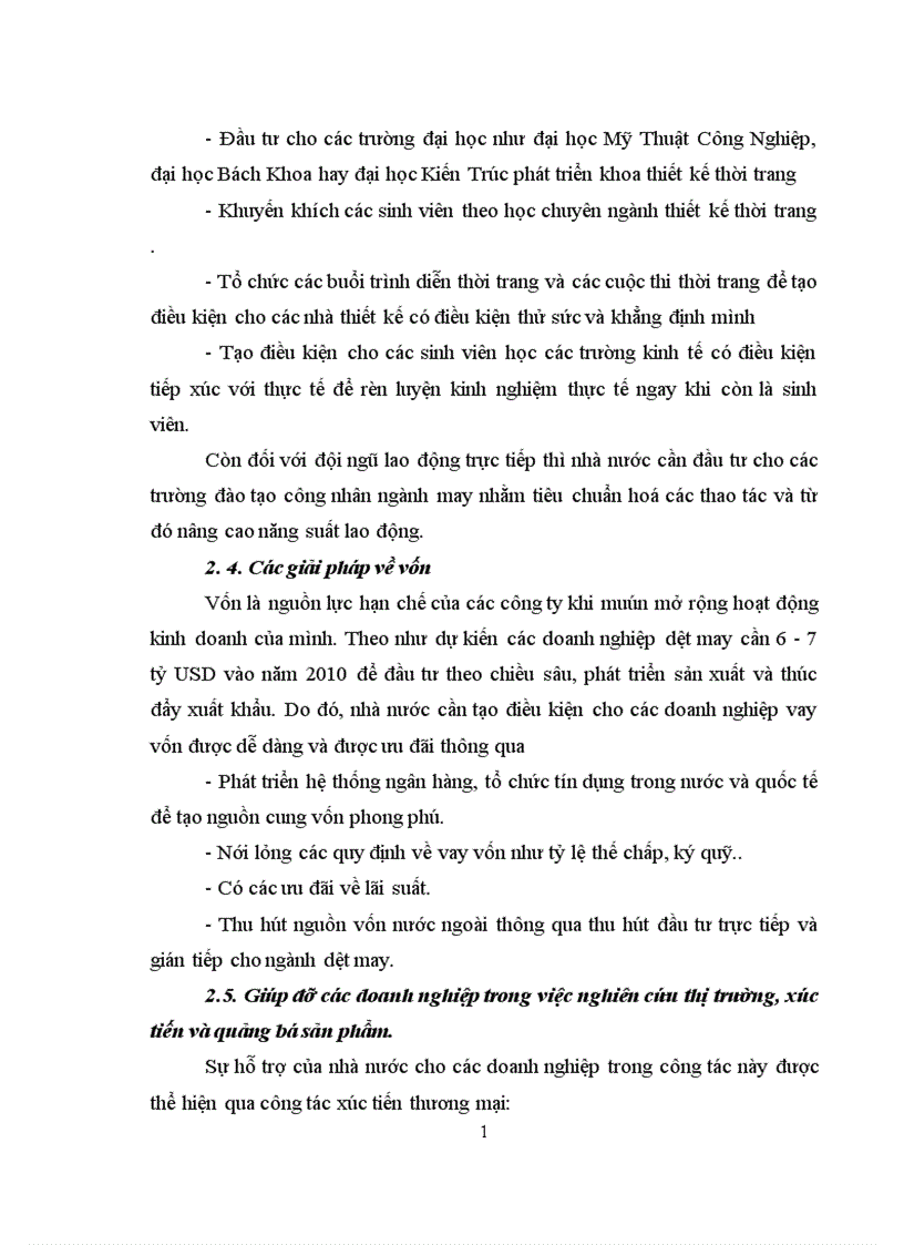 image for page Giải pháp đẩy mạnh xuất khẩu hàng dệt may của Công ty XNK dệt may sang thị trường Mỹ