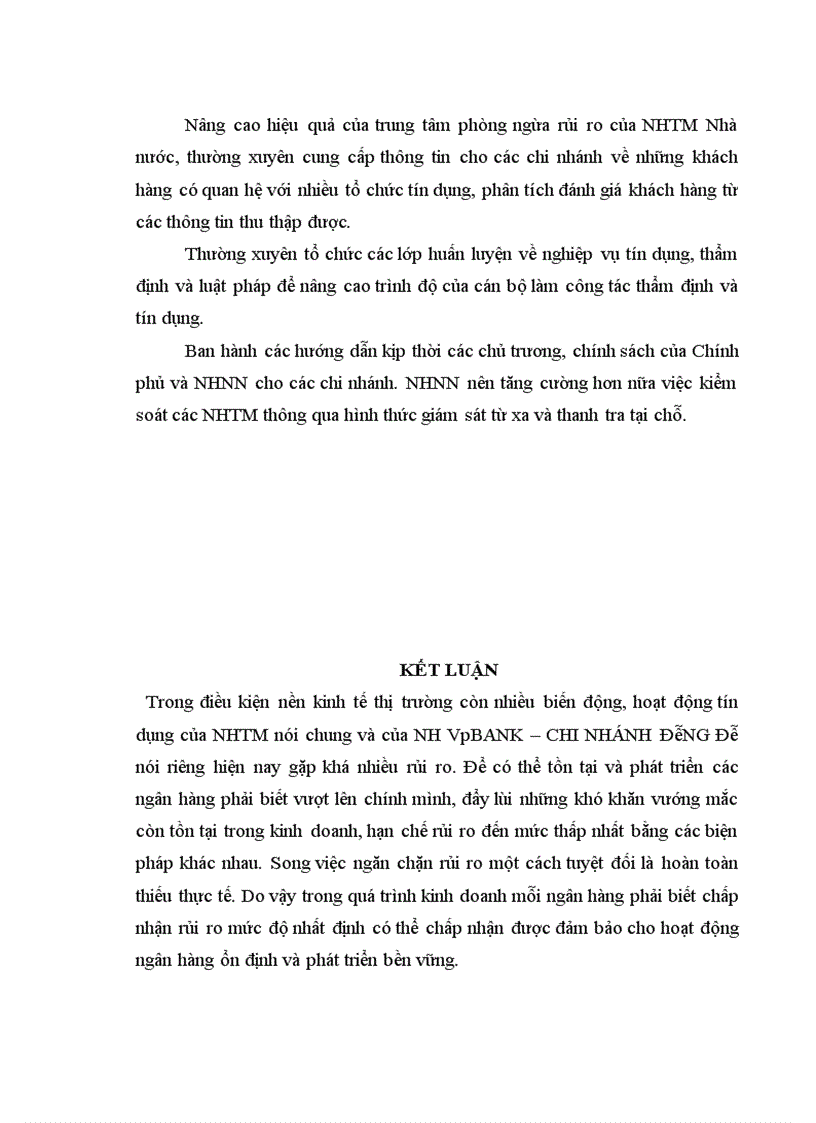 image for page Giải pháp phòng ngừa và hạn chế rủi ro tín dụng trong hoạt động kinh doanh tại NHTM