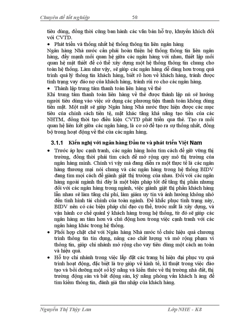 image for page Mở rộng cho vay tiêu dùng tại ngân hàng Đầu tư và Phát triển Việt Nam chi nhánh Hà Thành 1