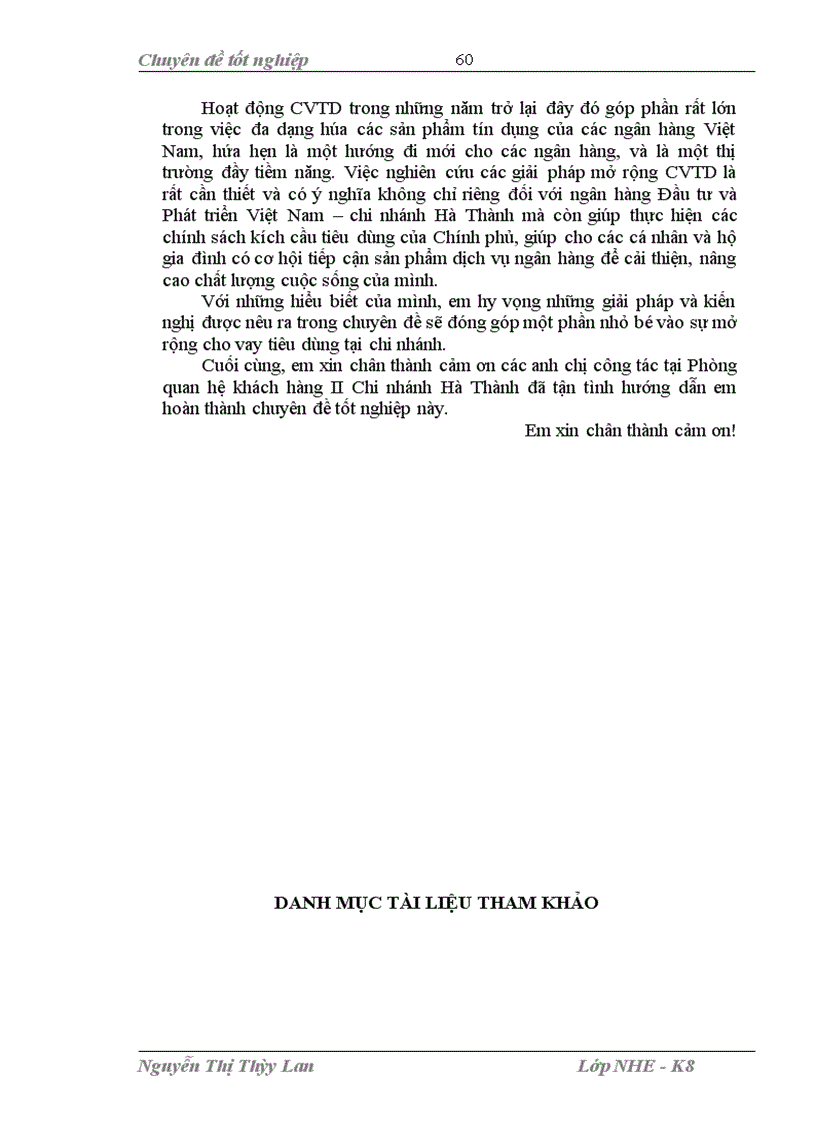 image for page Mở rộng cho vay tiêu dùng tại ngân hàng Đầu tư và Phát triển Việt Nam chi nhánh Hà Thành 1