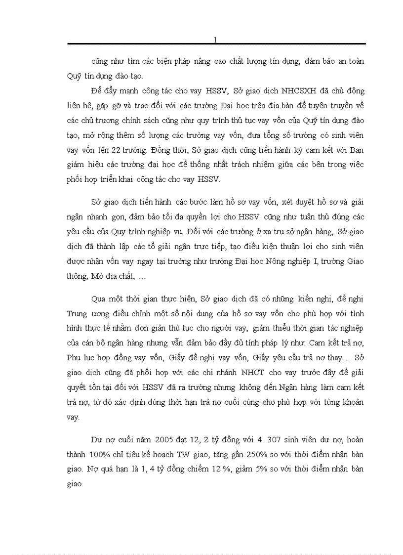 image for page Giải pháp nâng cao chất lượng tín dụng tại Sở giao dịch ngân hàng chính sách xã hội 1