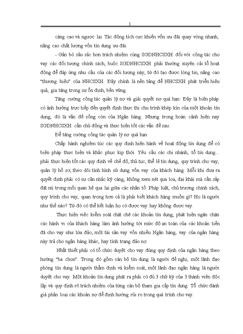 image for page Giải pháp nâng cao chất lượng tín dụng tại Sở giao dịch ngân hàng chính sách xã hội 1
