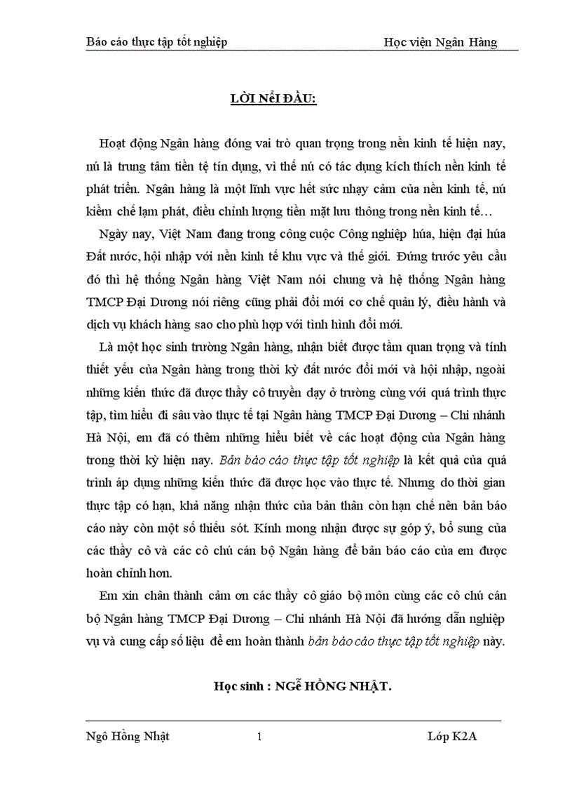 image for page Báo cáo thực tập tốt nghiệp tại Ngân hàng TMCP Đại Dương Chi nhánh Hà Nội