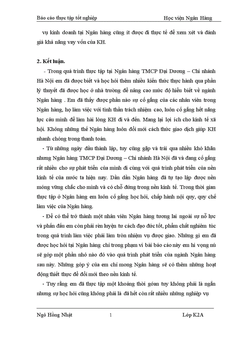 image for page Báo cáo thực tập tốt nghiệp tại Ngân hàng TMCP Đại Dương Chi nhánh Hà Nội