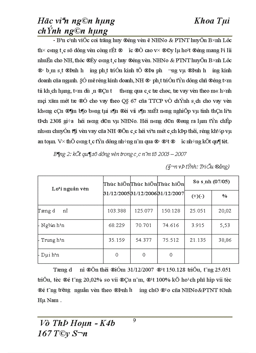 image for page Báo cáo thực tập tại Chi nhánh NHNo PTNT chi nhánh huyện Bình Lục