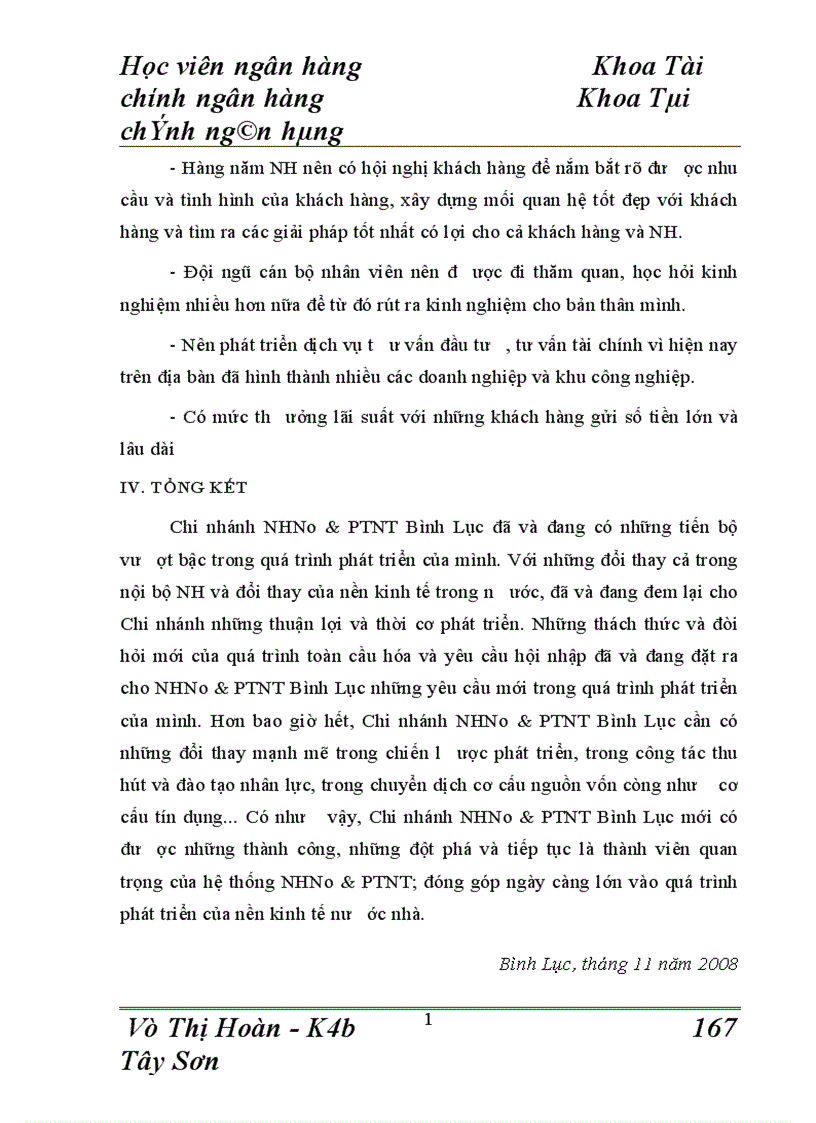 image for page Báo cáo thực tập tại Chi nhánh NHNo PTNT chi nhánh huyện Bình Lục