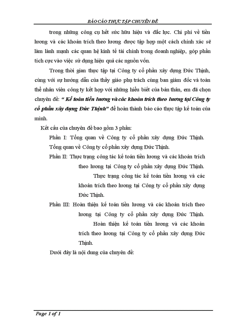 image for page Kế toán tiền lương và các khoản trích theo lương tại Công ty cổ phần xây dựng Đức Thịnh 1