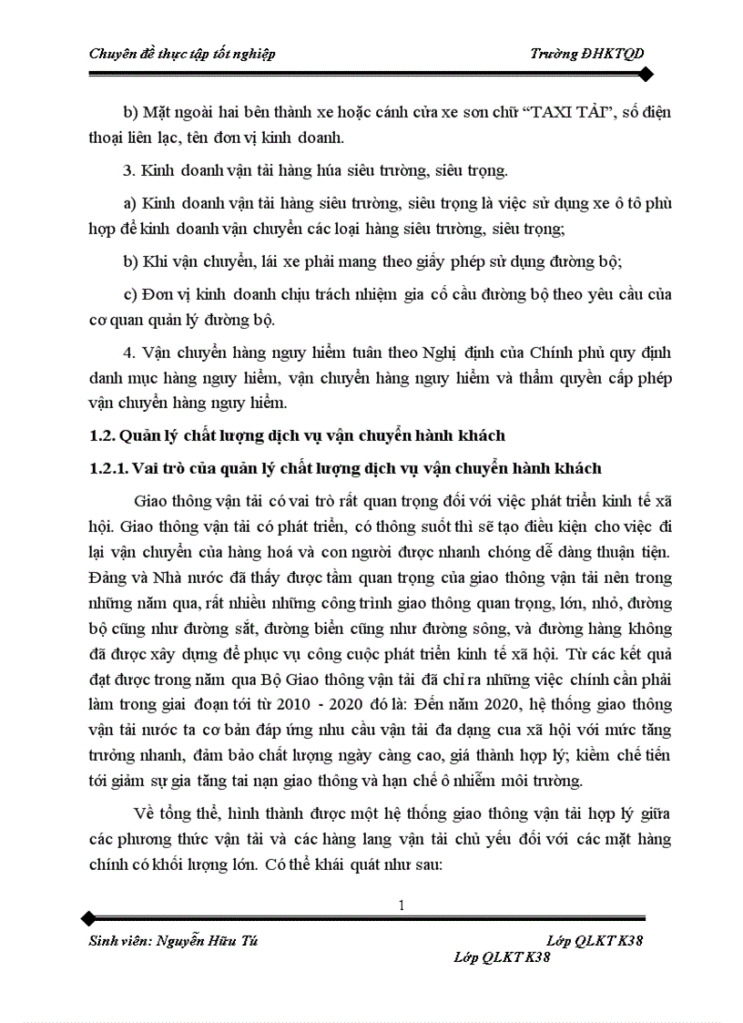 image for page Nâng cao công tác quản lý chất lượng và dịch vụ vận chuyển hành khách của công ty cổ phần Hoàng Hà tại Thành phố Thái Bình