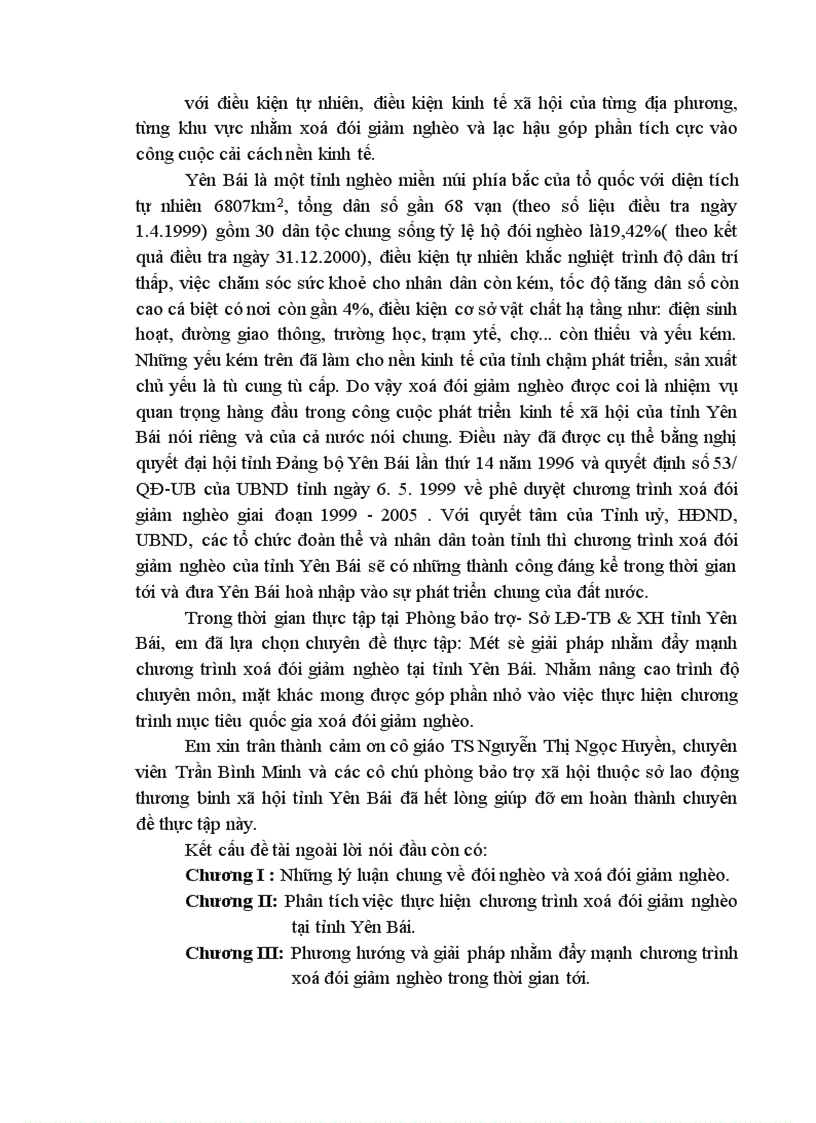 image for page Một số giải pháp nhằm đẩy mạnh chương trình xoá đói giảm nghèo tại tỉnh Yên Bái