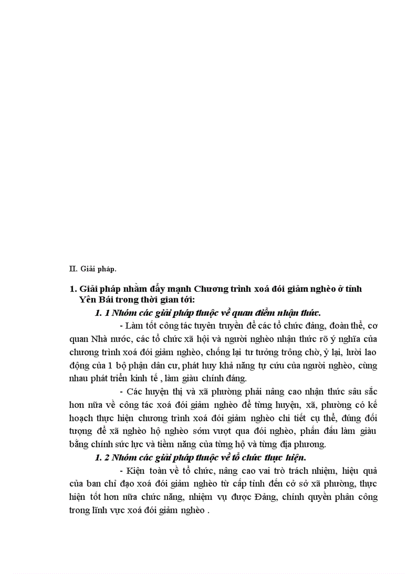 image for page Một số giải pháp nhằm đẩy mạnh chương trình xoá đói giảm nghèo tại tỉnh Yên Bái