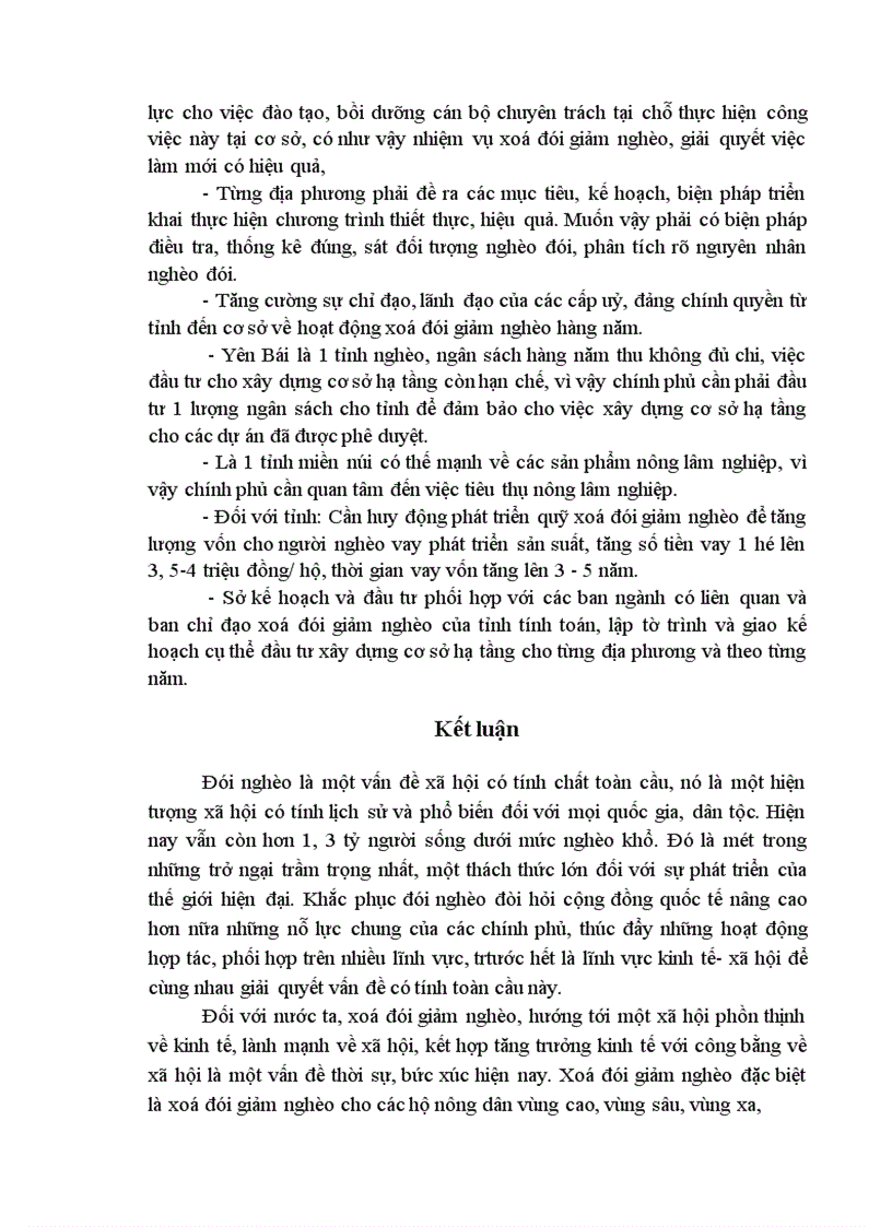 image for page Một số giải pháp nhằm đẩy mạnh chương trình xoá đói giảm nghèo tại tỉnh Yên Bái
