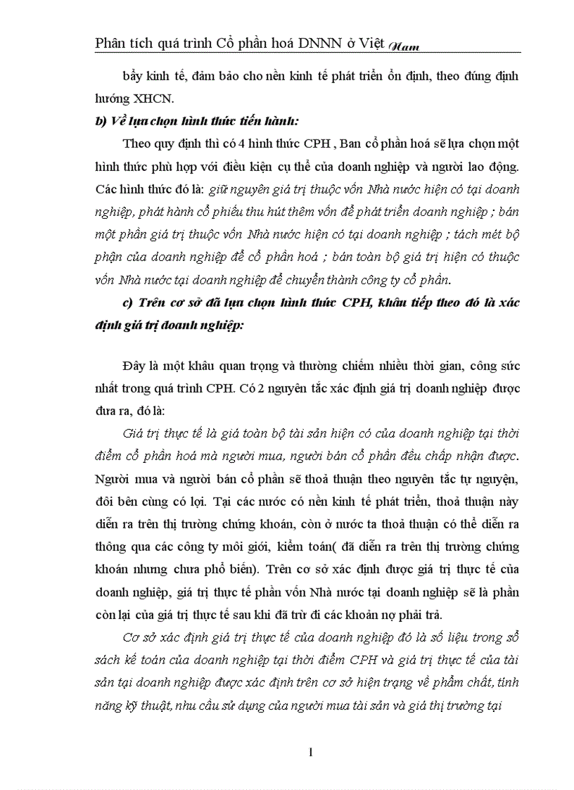 image for page Phân tích quá trình Cổ phần hoá DNNN ở Việt Nam 1