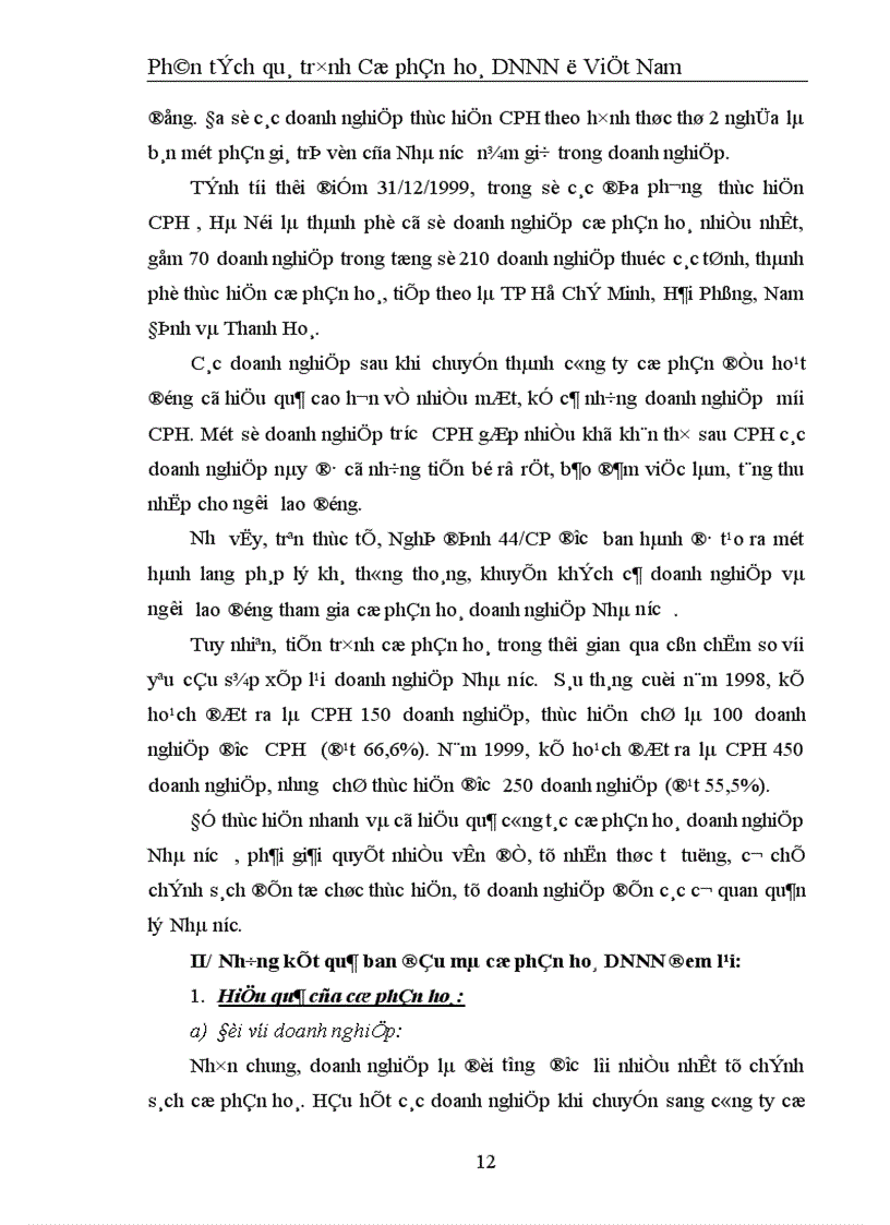 image for page Phân tích quá trình Cổ phần hoá DNNN ở Việt Nam 1