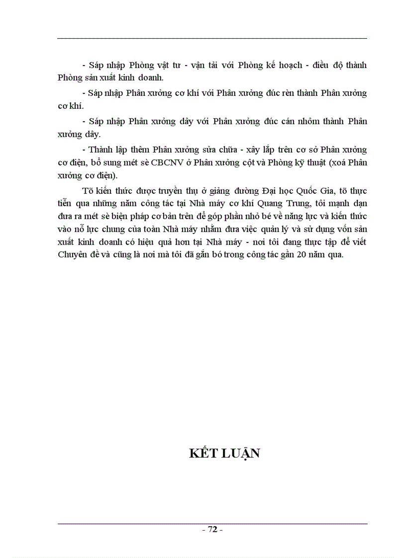 image for page Một số biện pháp nhằm nâng cao hiệu quả quản lý và sử dụng vốn sản xuất kinh doanh ở Nhà máy cơ khí Quang Trung 1