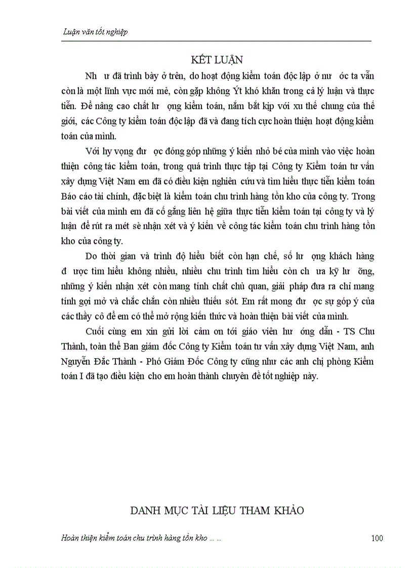 image for page Hoàn thiện kiểm toán chu trình hàng tồn kho trong kiểm toán Báo cáo tài chính do Công ty Kiểm toán tư vấn xây dựng Việt Nam thực hiện 1