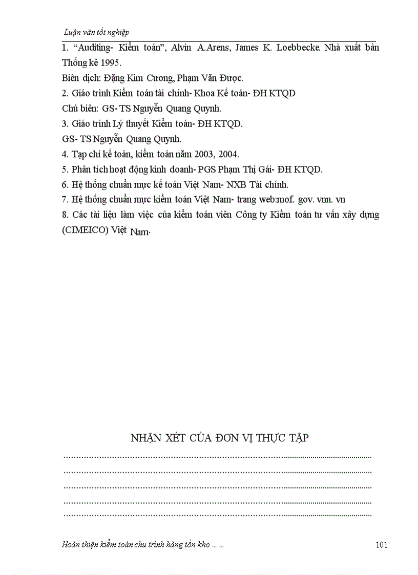 image for page Hoàn thiện kiểm toán chu trình hàng tồn kho trong kiểm toán Báo cáo tài chính do Công ty Kiểm toán tư vấn xây dựng Việt Nam thực hiện 1