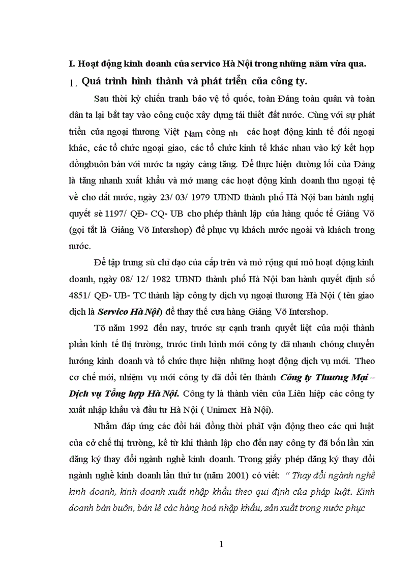 image for page Báo cáo thực tập tại Công ty Thương Mại Dịch vụ Tổng hợp Hà Nội