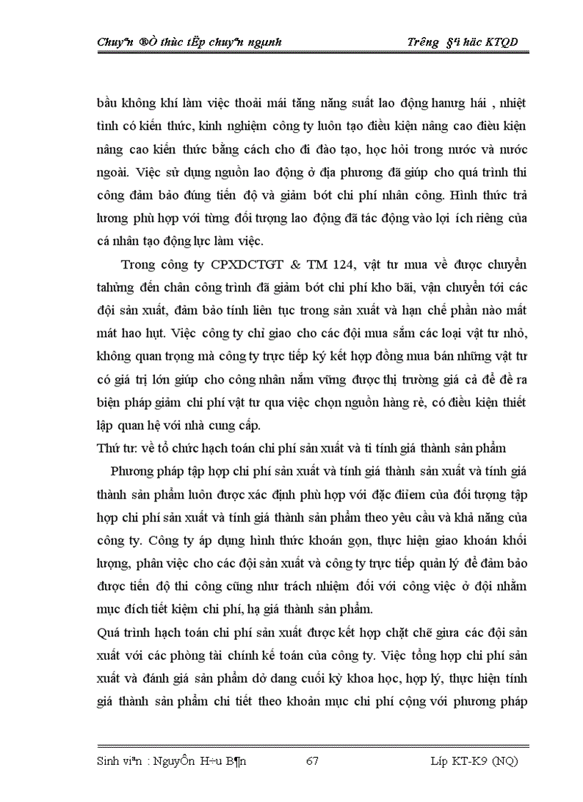 image for page Báo cáo thực tập tổng hợp tại Công ty Cổ phần xây dựng công trình giao thông và thương mại 124