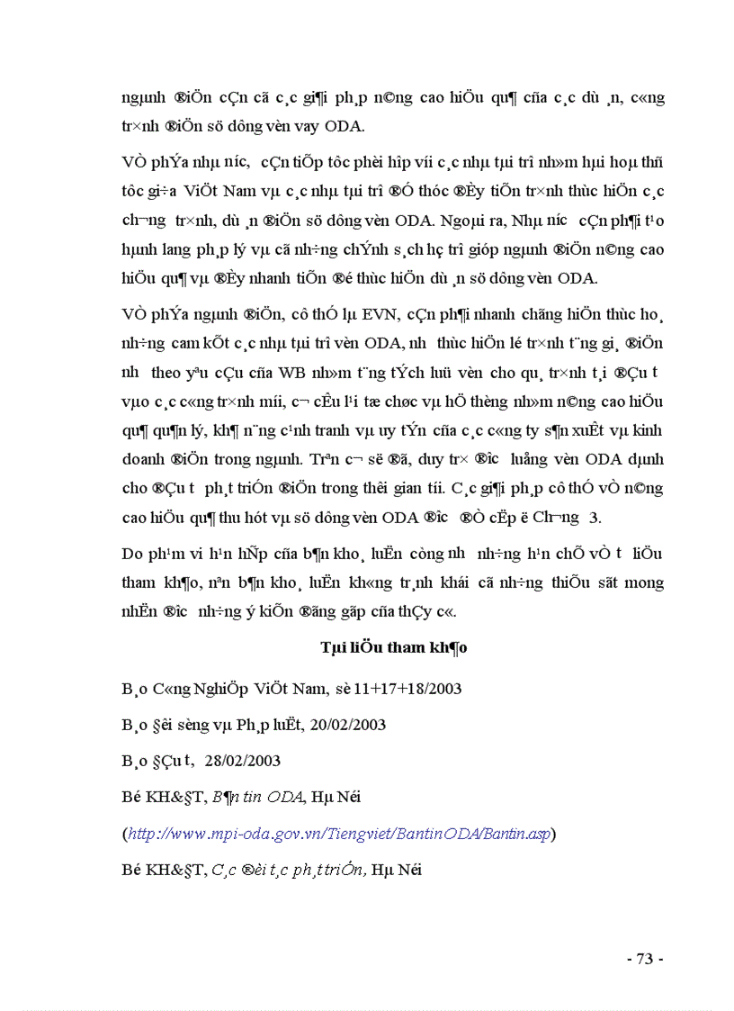 image for page Thu hút và sử dụng vốn viện trợ phát triển chính thức ODA trong ngành điện Việt Nam