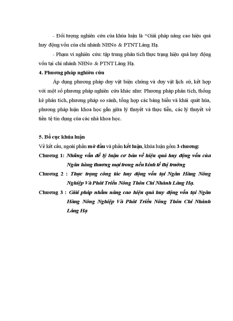 image for page Giải pháp nâng cao hiệu quả huy động vốn tại NHNo PTNT chi nhánh Láng Hạ