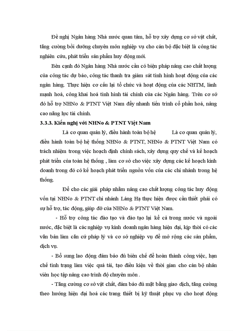 image for page Giải pháp nâng cao hiệu quả huy động vốn tại NHNo PTNT chi nhánh Láng Hạ