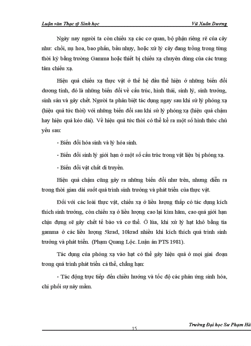 image for page Nghiên cứu ảnh hưởng của liều chiếu xạ tia gamma nguồn Co60 vào giai đoạn callus và giai đoạn hạt nảy mầm của một số dòng lúa có triển vọng 1