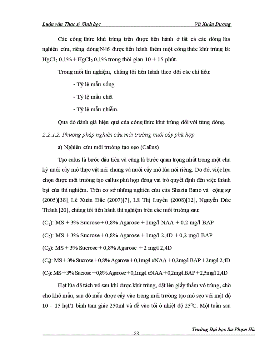 image for page Nghiên cứu ảnh hưởng của liều chiếu xạ tia gamma nguồn Co60 vào giai đoạn callus và giai đoạn hạt nảy mầm của một số dòng lúa có triển vọng 1