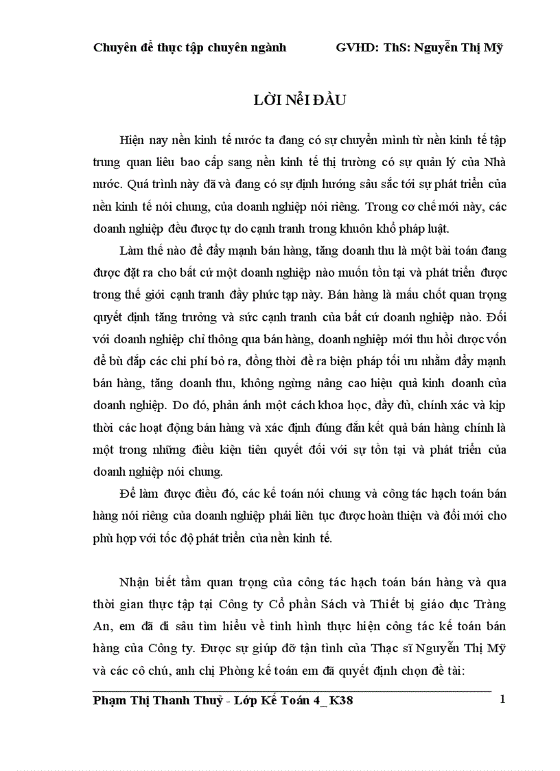 image for page Hoàn thiện kế toán bán hàng tại Công ty Cổ phần Sách và Thiết bị giáo dục Tràng An 1