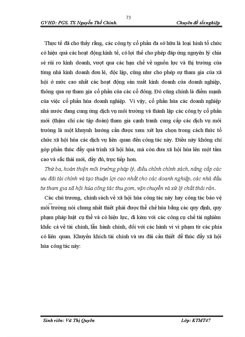 image for page Đánh giá hiệu quả của mô hình thực hiện xã hội hoá công tác thu gom vận chuyển xử lý chất thải rắn tại quận Tây Hồ 1