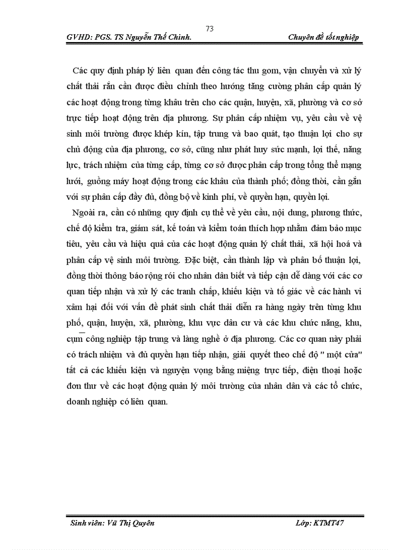 image for page Đánh giá hiệu quả của mô hình thực hiện xã hội hoá công tác thu gom vận chuyển xử lý chất thải rắn tại quận Tây Hồ 1