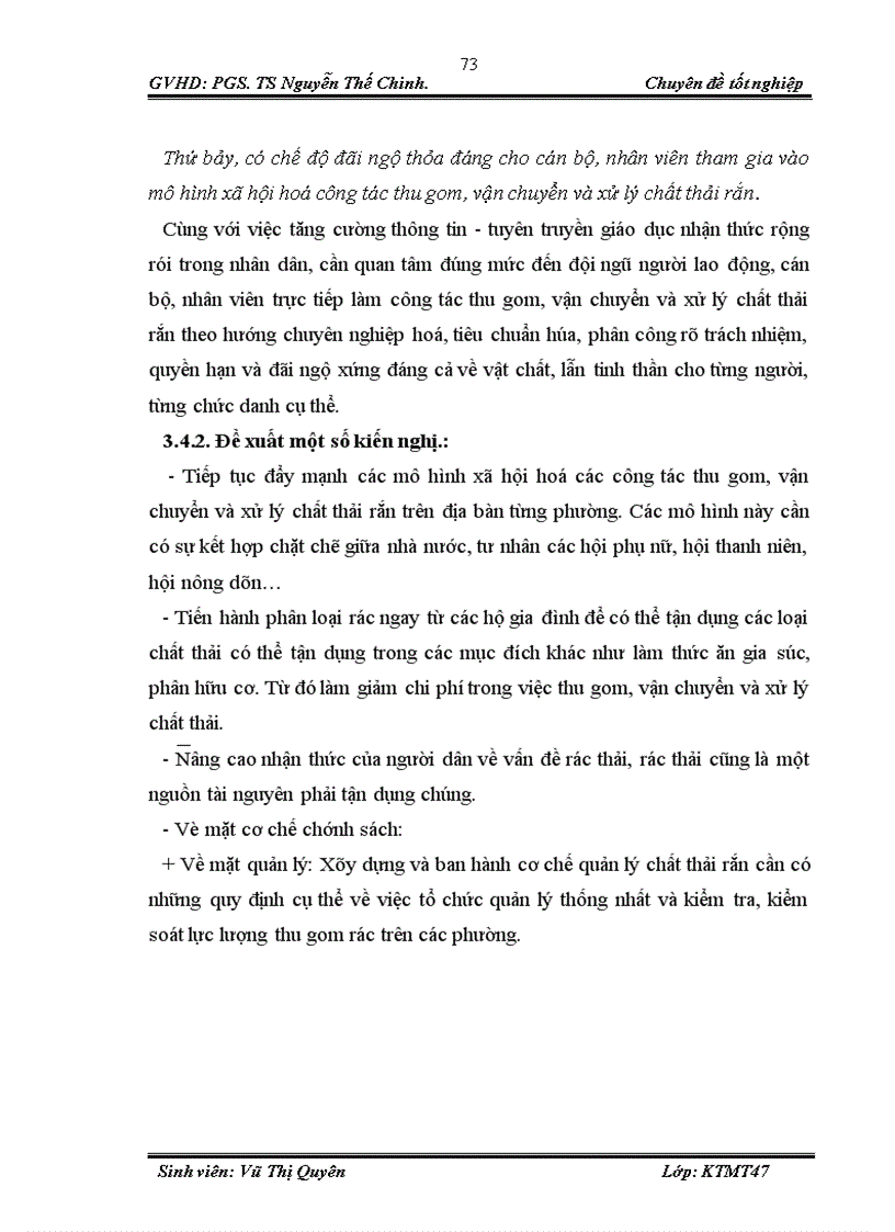 image for page Đánh giá hiệu quả của mô hình thực hiện xã hội hoá công tác thu gom vận chuyển xử lý chất thải rắn tại quận Tây Hồ 1
