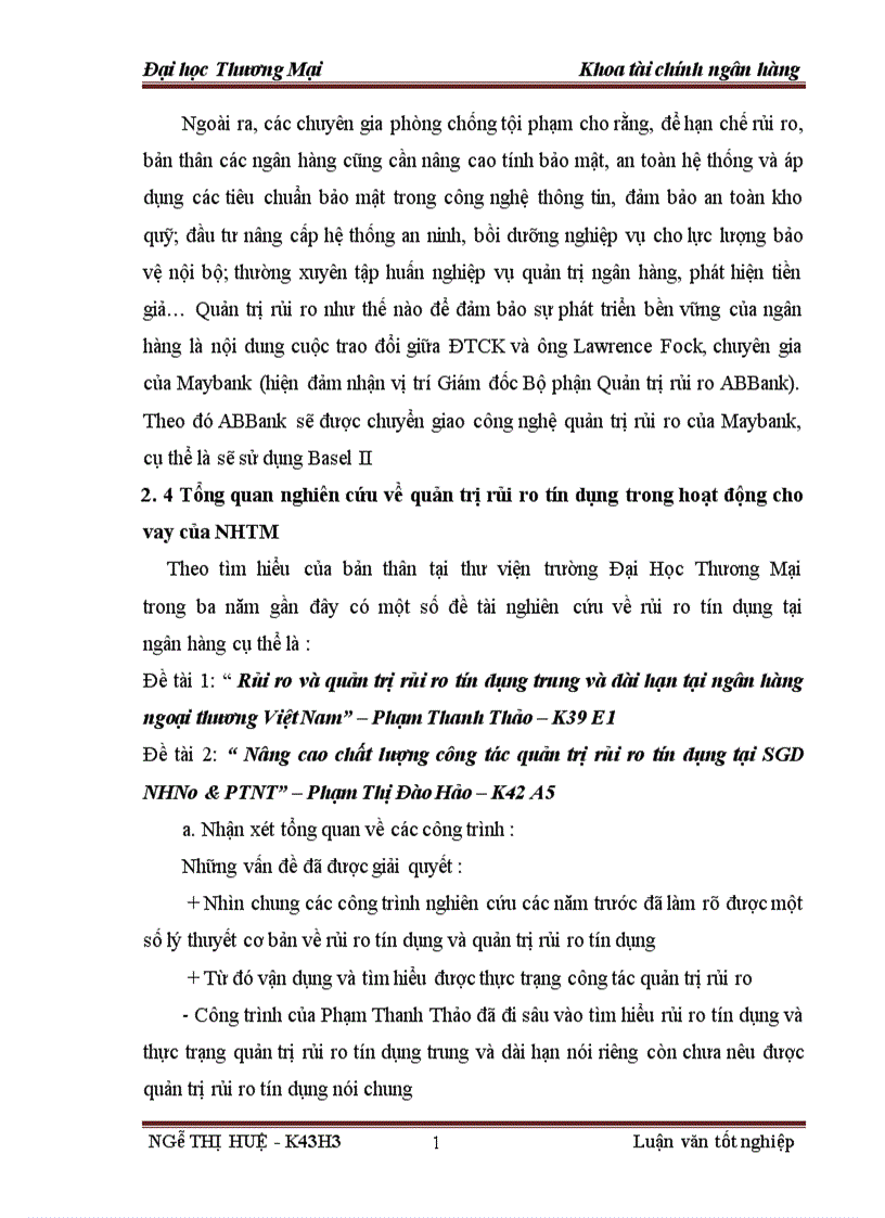 image for page Quản trị rủi ro tín dụng trong hoạt động cho vay tại NHNo PTNT chi nhánh Đông Bình Nam Định 1