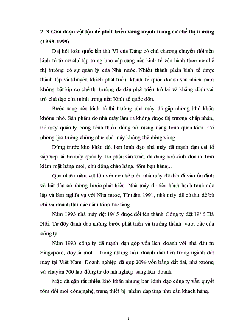 image for page Báo cáo thực tập tổng hợp tại Công ty dệt may 19 5 Hà Nội