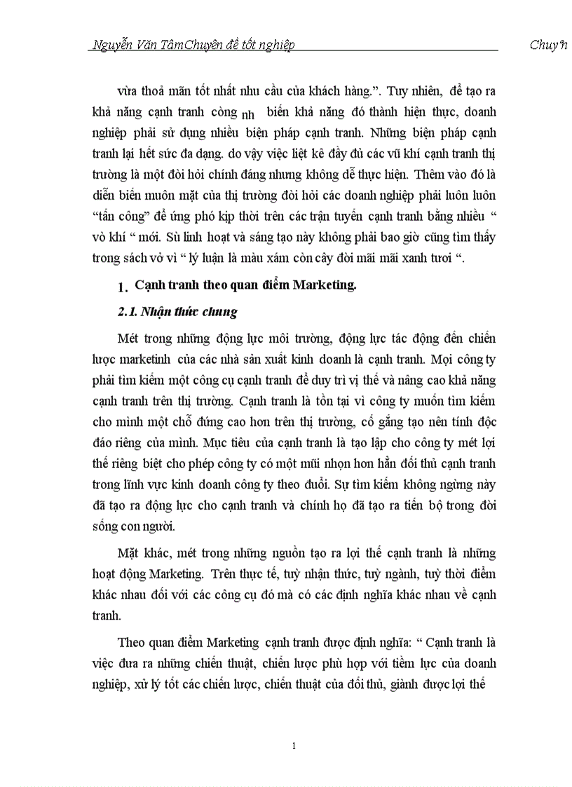 image for page Thị trường và Giải pháp cạnh tranh bằng chiến lược khác biệt hoá sản phẩm của Công ty Tân Hồng Hà 1