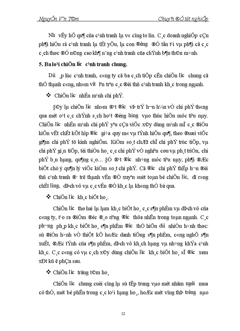 image for page Thị trường và Giải pháp cạnh tranh bằng chiến lược khác biệt hoá sản phẩm của Công ty Tân Hồng Hà 1