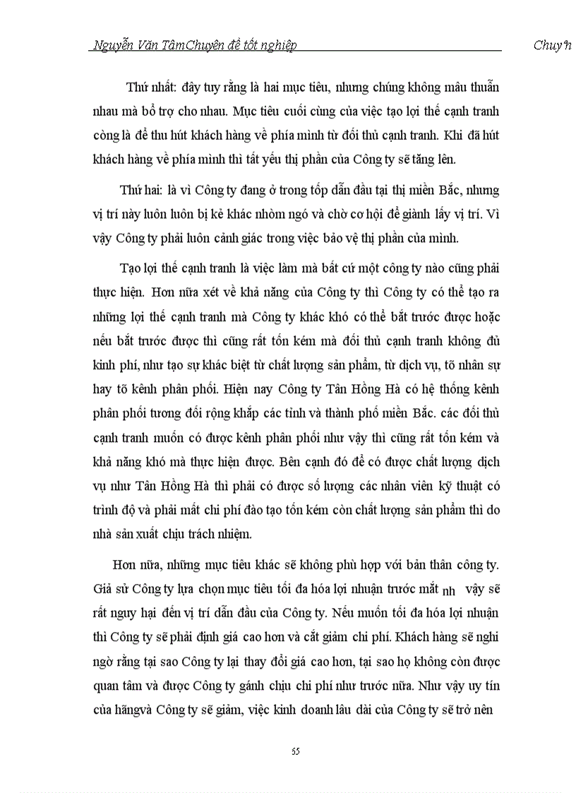 image for page Thị trường và Giải pháp cạnh tranh bằng chiến lược khác biệt hoá sản phẩm của Công ty Tân Hồng Hà 1