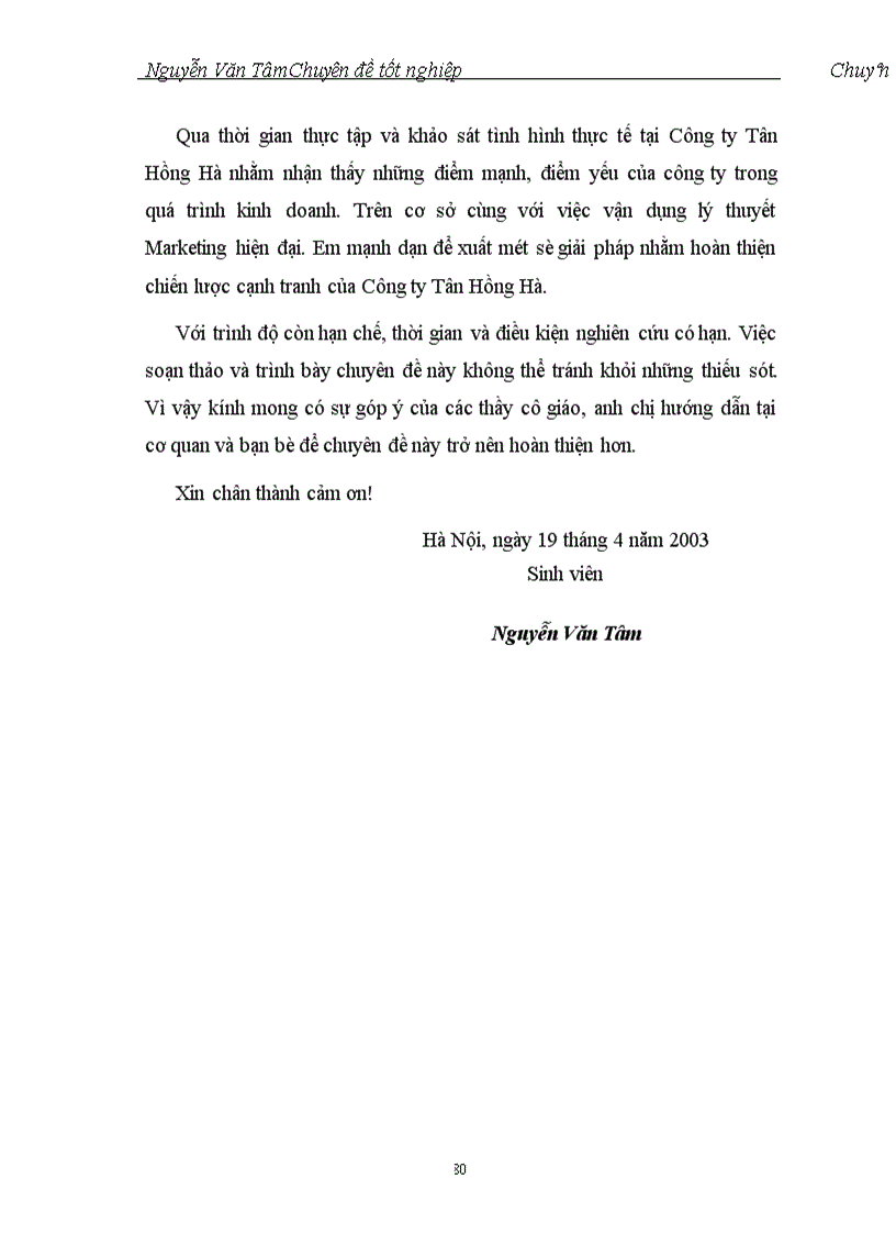 image for page Thị trường và Giải pháp cạnh tranh bằng chiến lược khác biệt hoá sản phẩm của Công ty Tân Hồng Hà 1