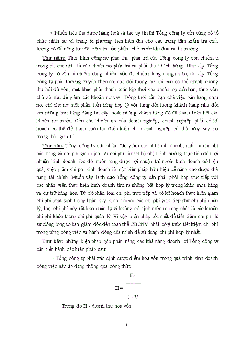image for page Phân tích tình hình tài chính doanh nghiệp và những giải pháp góp phần nâng cao khả năng tài chính của Tổng công ty chè Việt nam 1