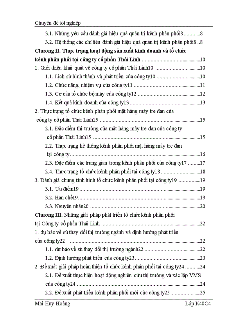 image for page Phát triển tổ chức kênh phân phối sản phẩm tại công ty Cổ Phần Thái Linh